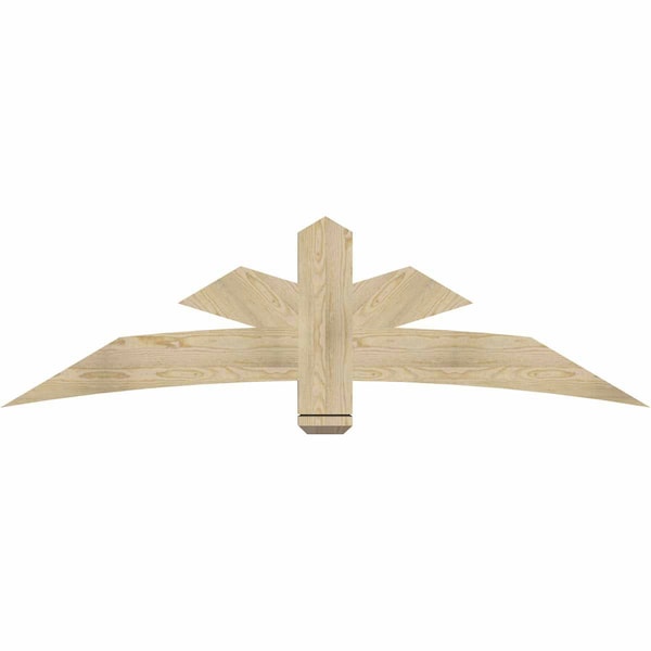 Ekena Millwork Alberta Rough Sawn Timber Gable Bracket, Douglas Fir, 72"W x 21"H x 4"D x 6"F, 7/12 Pitch GBW072X21X0406ALB00RDF - main